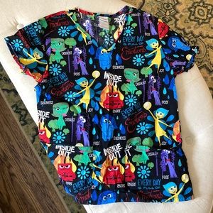 Disney Inside Out Pediatric Scrub Top Size XS